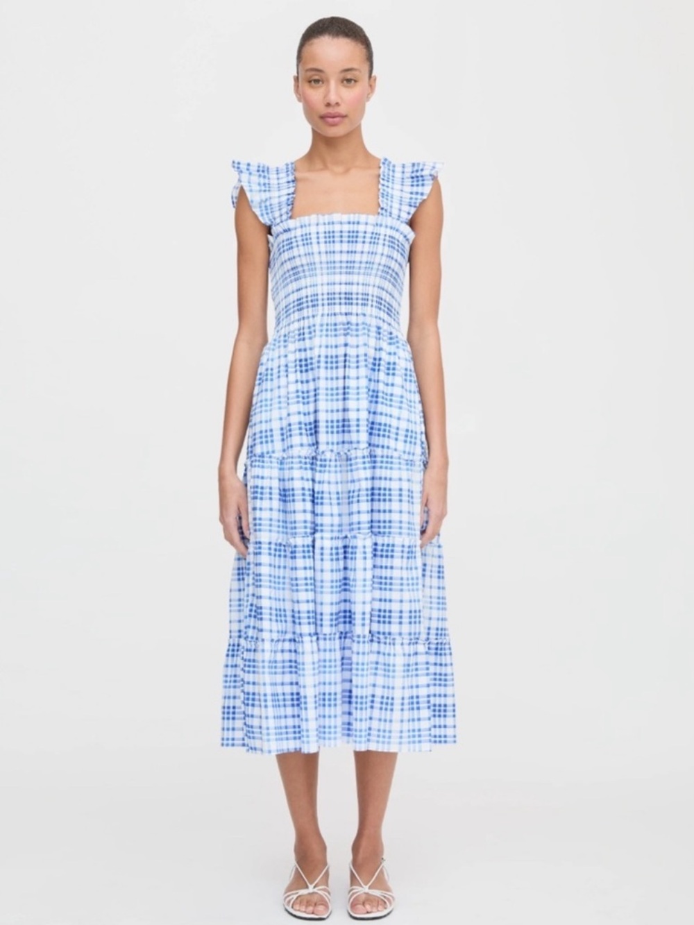 Hill House Home Blue Watercolor Gingham The Ellie Nap Dress